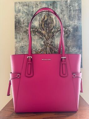 Michael Kors Fuchsia Saffiano Leather Tote